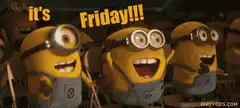 Minions celebrating it's Friday