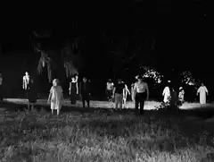 Zombies walking in a field