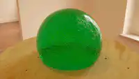 Green jelly sphere morphing