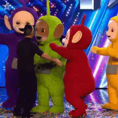 Teletubbies group hug meme