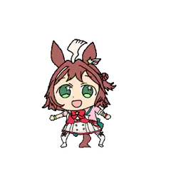 chibi horse girl dancing