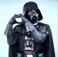 Darth Vader making a heart shape