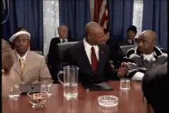 Will Smith nodding and standing up