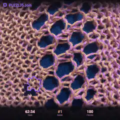 Knitted fabric jigsaw puzzle