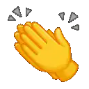 pixel art clapping hands emoji