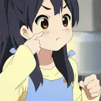 Azusa Nakano pinching her cheek