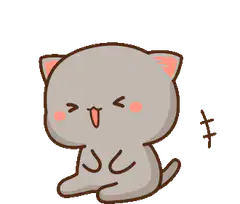 cute gray cat rolling over