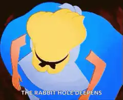 Alice falling down the rabbit hole