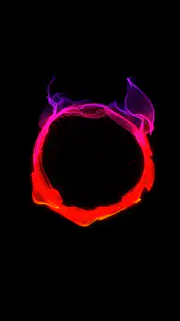 Neon ring with smoke