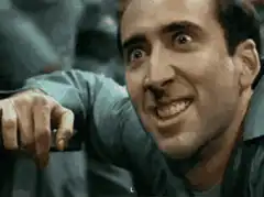 Nicolas Cage intense smile