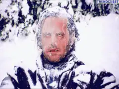 Jack Nicholson frozen in snow