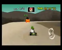 Luigi hits a barrier and falls into a tunnel