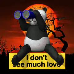 Panda with binoculars I don't see much love