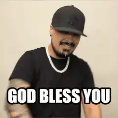 God Bless You Man Pointing