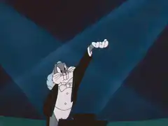 Bugs Bunny conducting orchestra