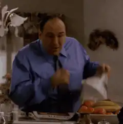 Tony Soprano eating chips
