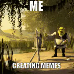 Shrek painting meme