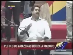 Nicolas Maduro playing drums
