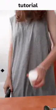 Girl tutorial with white bottle