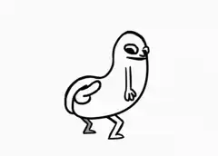 cartoon bird walking