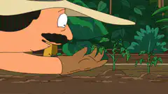 Bob Belcher admiring his garden