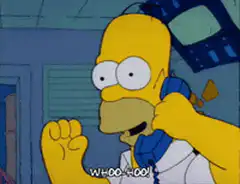 Homer Simpson whoo-hoo on phone