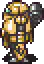 pixel art golden robot