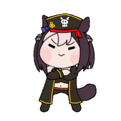 chibi pirate character arms crossed