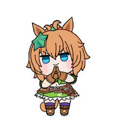 Chibi horse girl praying