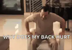 Man screaming in pain back hurt