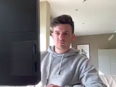 Man staring at computer monitor