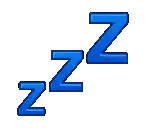 Blue Zzz sleeping text animation