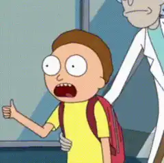Morty confused thumbs up Rick