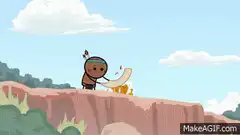Caveman throws banana, gets nudes