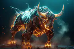 Electric lava bull