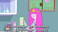 Princess Bubblegum realizes the simple answer