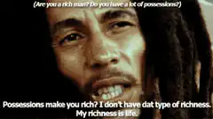 Bob Marley Richness is Life