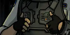 Soldier puts on helmet and checks gear
