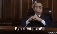 Judge says excellent point