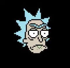 Rick Sanchez pixel art head