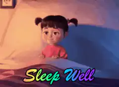 Sleep Well cartoon girl