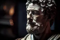 Ancient Greek Statue Close-Up