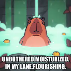 Capybara Unbothered Moisturized Flourishing