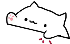 cute cat sliding sideways