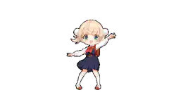 Chibi anime girl dancing