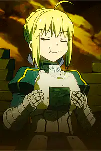 Saber holding a mug of beer