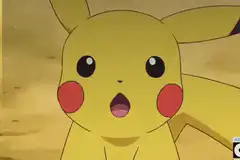 Pikachu shocked then screaming