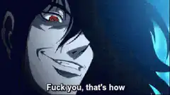 Itachi smirking with caption