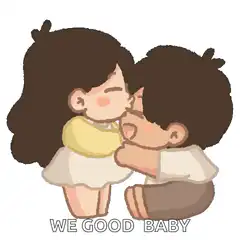 Cute cartoon couple hugging
