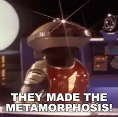 Robot celebrates metamorphosis